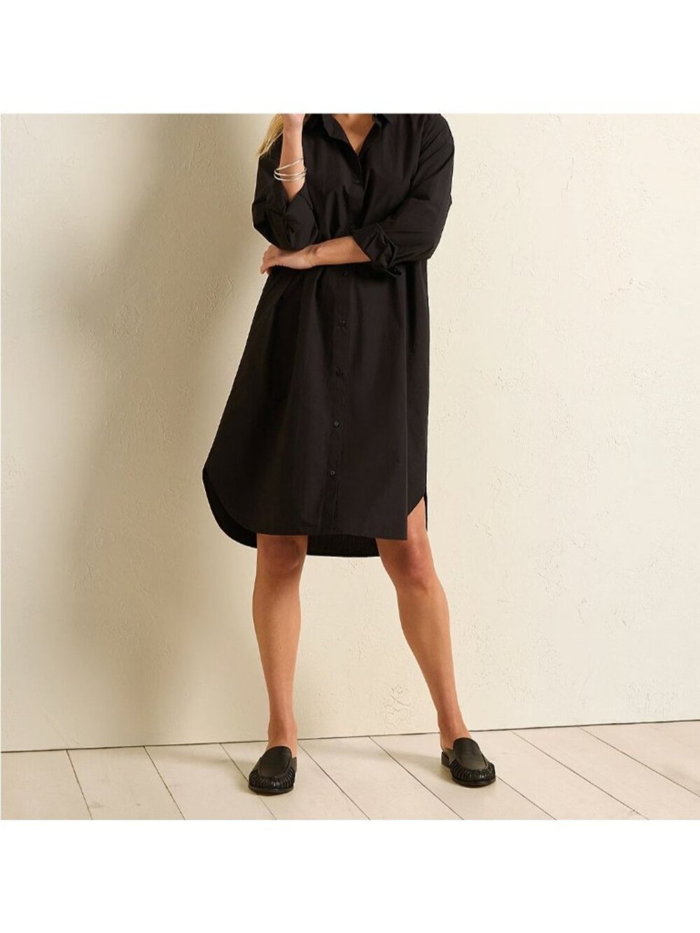 Everlane Black Shirt Dress, Size 4